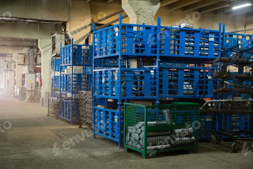 Preview: elements of exhaust pipes, stored away