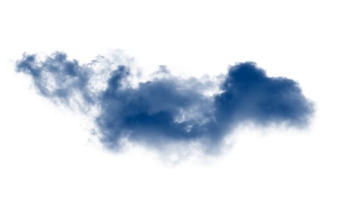 Preview: Clouds or blue smoke on white background