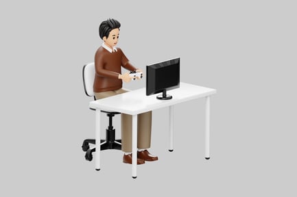 Preview: Man Playing Video Games