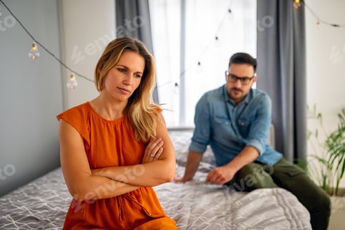 Preview: Upset Woman with Man in the Background