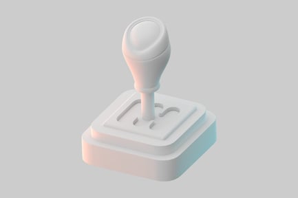 Preview: White car gear shifter