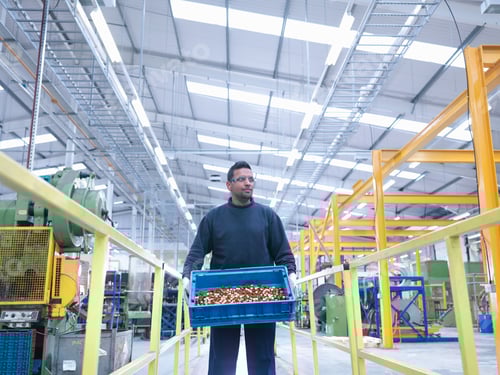 Preview: Engineer carrying product in engineering factory