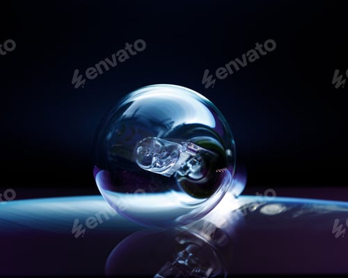 Preview: Intriguing light illuminating the light bulb in a dimly lit setting creating a mysterious aesthetic