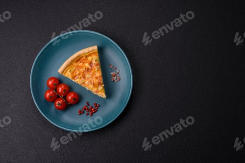 Preview: Delicious quiche with broccoli, chicken or salmon and cheese