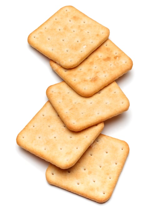 Preview: Dry cracker cookies isolated on white background cutout