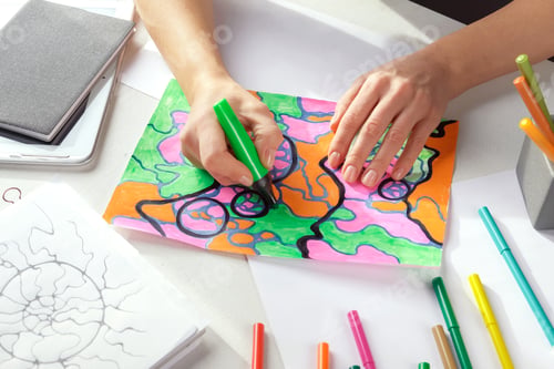 Preview: Neurographics, neurographic drawing, the method of mental health psychologist.wellness Healing, visu