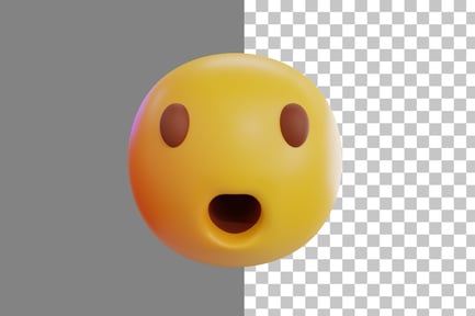 Preview: Open Mouth Emoji 3D Icon