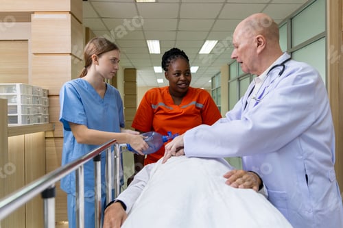 Preview: Emergency medical team rushing patient on stretcher