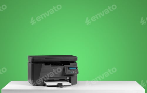 Preview: Printer, copier, scanner. Office table