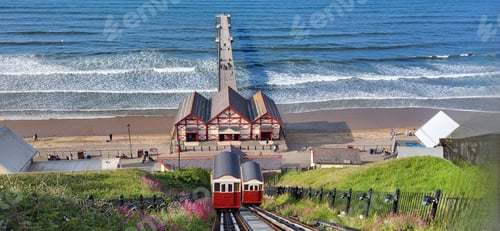 Preview: Cliff railway located in Saltburn by the Sea, Redcar and Cleveland, England