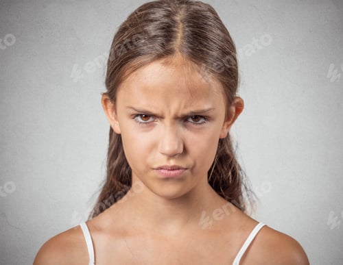 Preview: Closeup Portrait Angry Young Woman, Unhappy Teenager About To Have Nervous, Atomic Breakdown