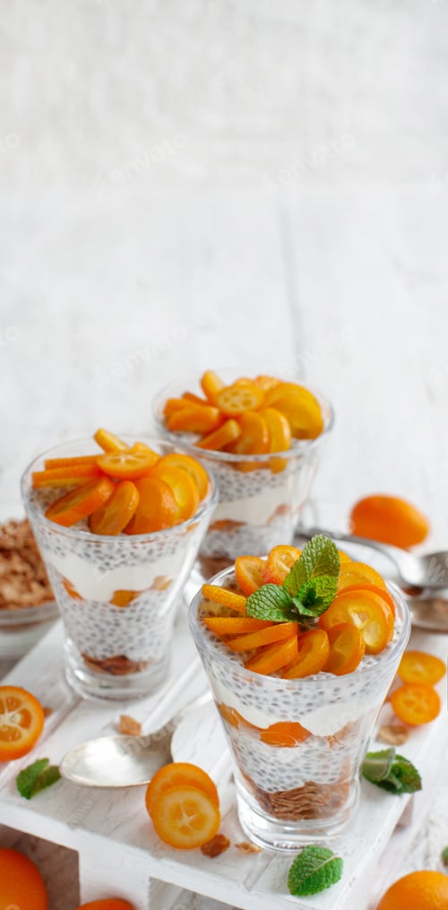 Preview: Chia pudding parfait with kumquat