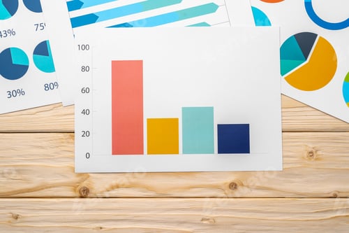 Preview: Close up of business graph analysis document
