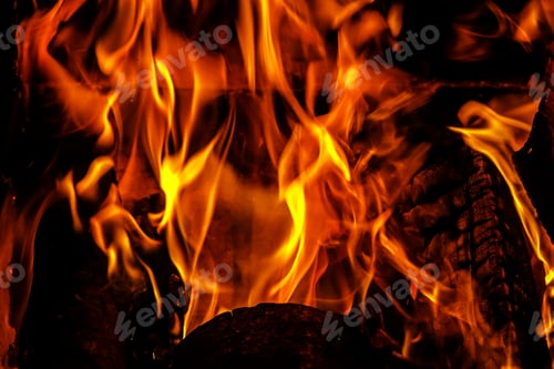 Preview: Fire. Background. Element. The concept of nature.