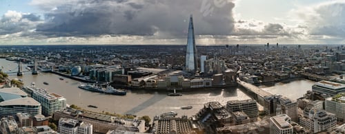 Preview: View over the Thames and city of London from the Sky Garden, United Kingdom