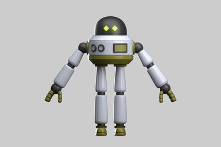 Vista previa: Robot acompañante retro