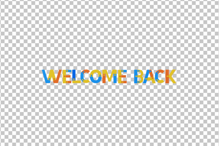 Preview: Welcome Back Typography 3D Icon