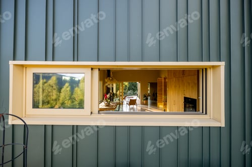Preview: Cozy Interior View Through Modern Window