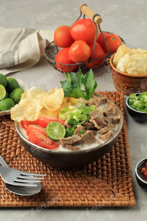 Preview: Soto Betawi, Traditional Beef Ribs Soup from Betawi, Jakarta.