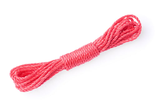 Preview: red rope isolated on white background