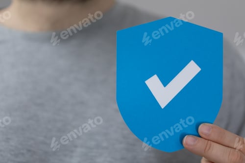 Preview: Close-up shot of network protection and information privacy icon