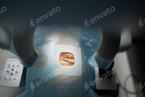 Preview: Close up of Woman Undergoing Ophthalmic Surgery Procedure