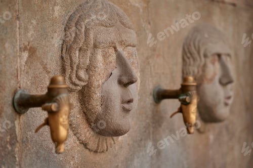 Preview: Gothic quarter water fountain detail