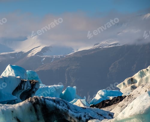 Preview: View of melting down glacier due to global warming