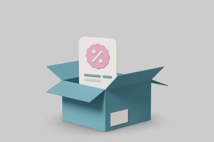 Preview: Blue box with white card