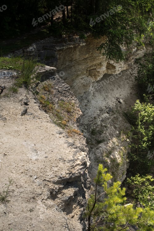 Preview: Sand cliffs, geological rocks.