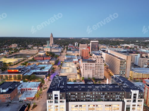 Preview: Lincoln, Nebraska, USA Downtown City Skylin