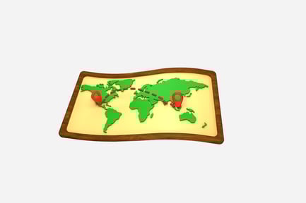 Preview: Map Folded Eco 3D Illustration