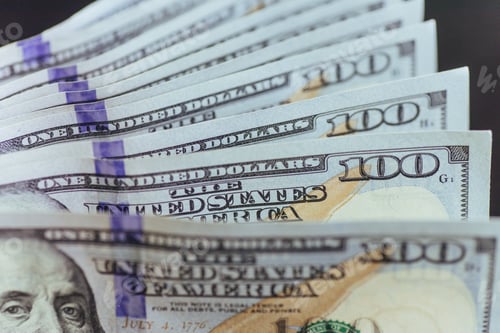 Preview: Macro Shot of United States Hundred Dollar Bills