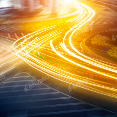 Preview: the light trails on the steet