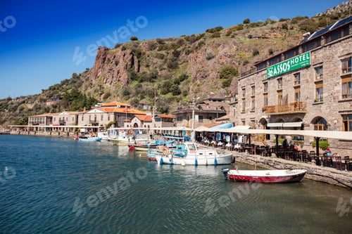 Preview: Ancient harbour from Assos Temple located in the Ayvacık district of Canakkale.