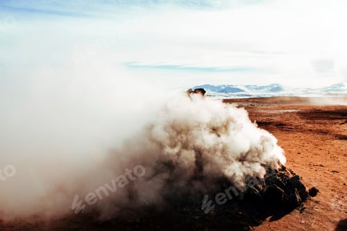 Preview: Smoking fumaroles, Námafjall Hverir, Ábær, Skagafjardarsysla, Iceland