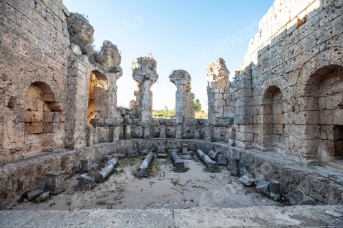 Preview: Nymphaeum of Perge. Ruins of ancient Pamphylian city located in Antalya Province, Turkey.