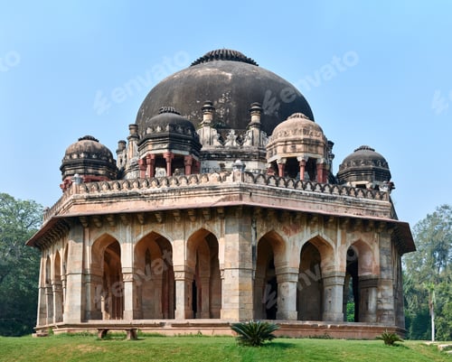 Preview: Muhammad Shah tomb in New Delhi Lodhi Garden, ancient indian building mausoleum of Muhammad Shah