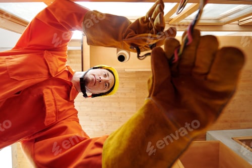 Preview: Electrician Conducting Electricity in New House