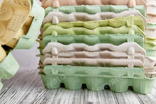 Preview: Recycled, zero waste, sustainable, natural lifestyle, packaging waste concept.
