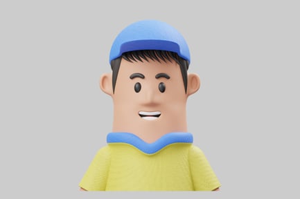 Preview: Cartoon boy with blue cap