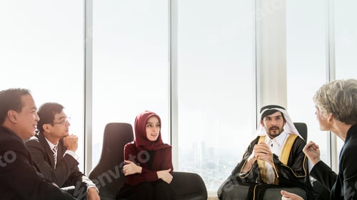 Preview: International business people having a meeting