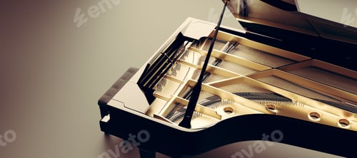 Preview: Classic grand piano view from the top