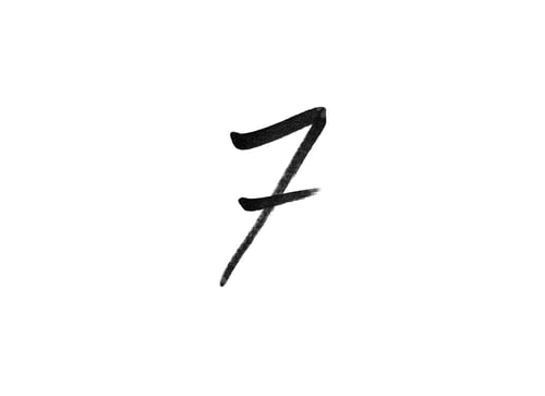 Preview: marker number isolated mark hand draw