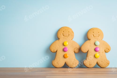 Preview: Gingerbread man leaning against the wall.