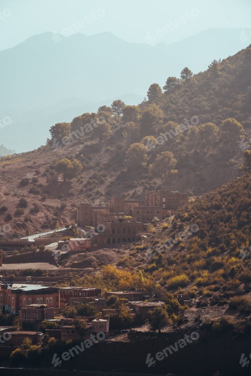 Preview: Nature, rocks, houses and mountains in Atlas Mountains Morocco