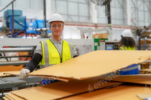 Preview: Warehouse Industrial supply chain and Logistics Companies inside. workers on inventory check.