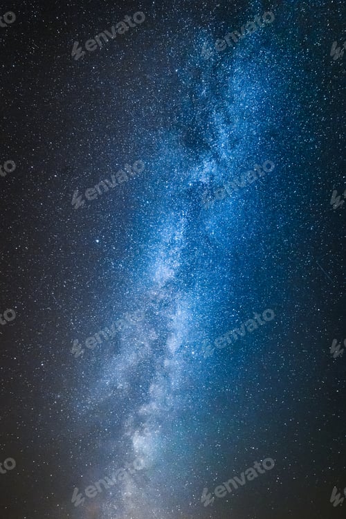Preview: Blue and white milky way with million stars