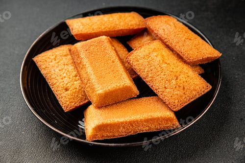 Preview: Financier biscuit cookie sweet dessert appetizer fresh tasty gourmet food table setting
