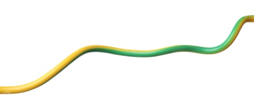 Preview: One colorful electrical wire on white background